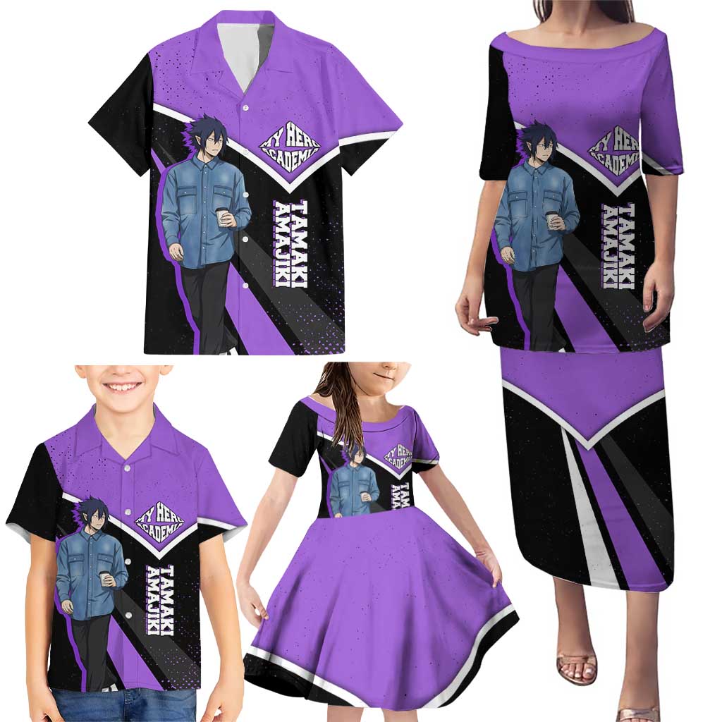 Tamaki Amajiki My Hero Academia Family Matching Puletasi and Hawaiian Shirt Anime Grunge Splatter Graphic Style