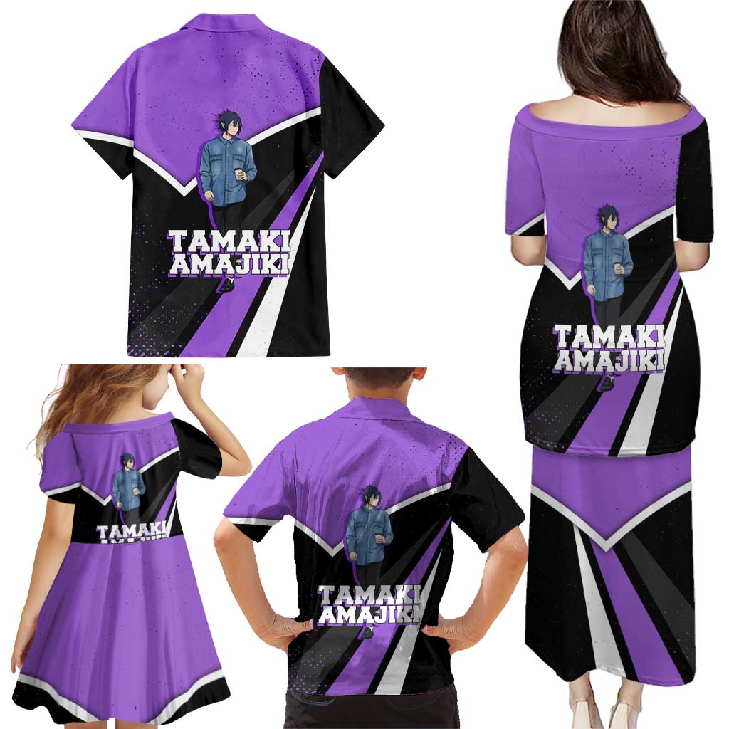 Tamaki Amajiki My Hero Academia Family Matching Puletasi and Hawaiian Shirt Anime Grunge Splatter Graphic Style