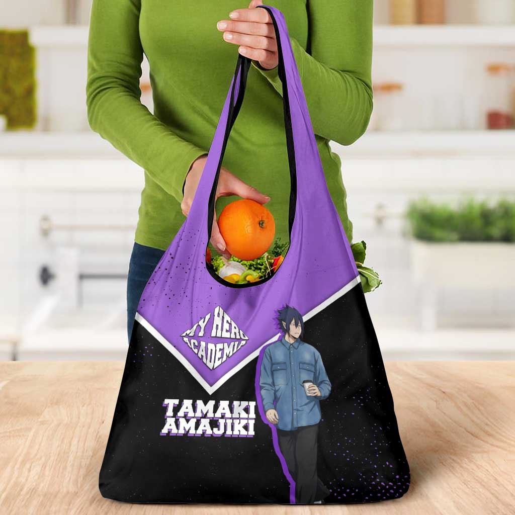 Tamaki Amajiki My Hero Academia Grocery Bag Anime Grunge Splatter Graphic Style