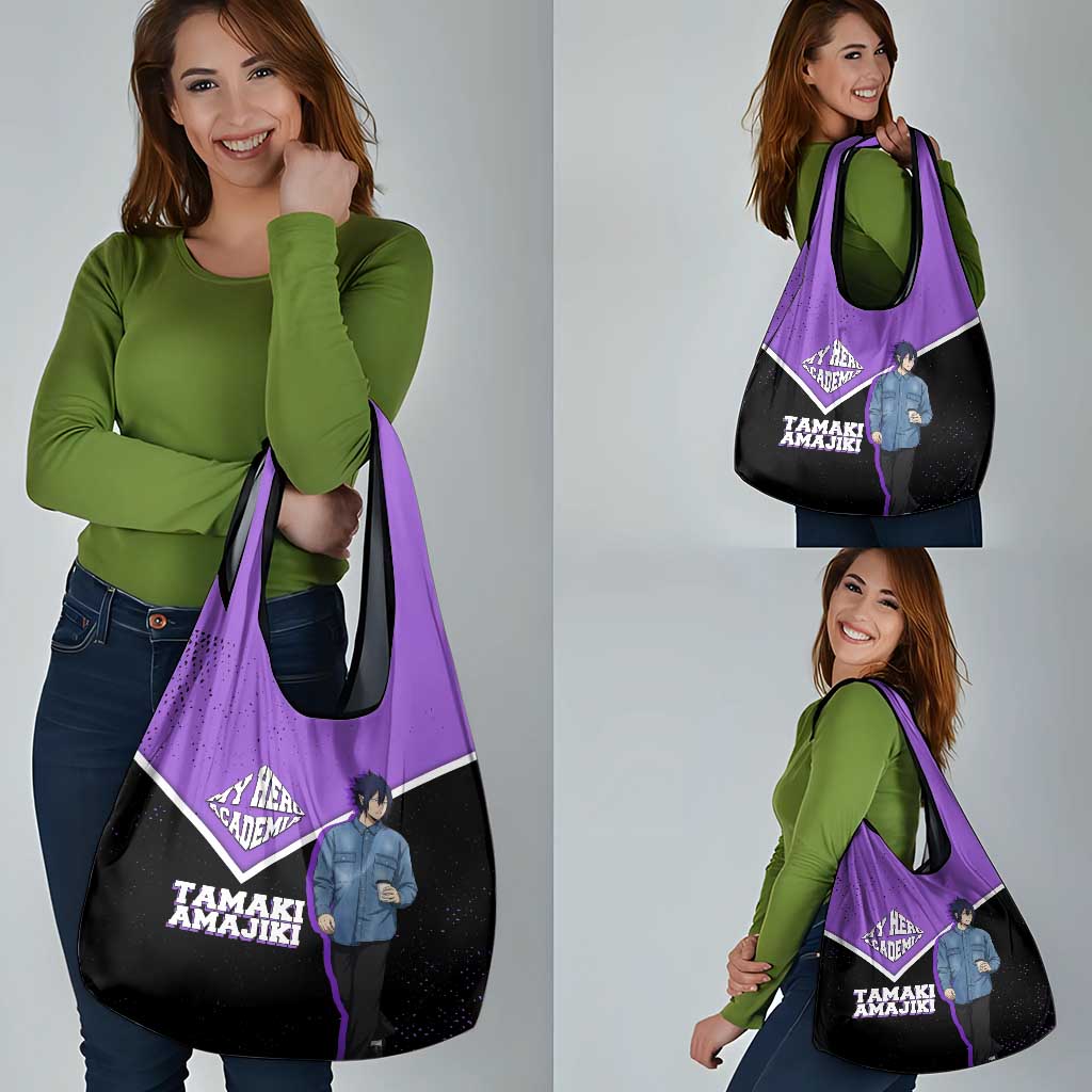 Tamaki Amajiki My Hero Academia Grocery Bag Anime Grunge Splatter Graphic Style