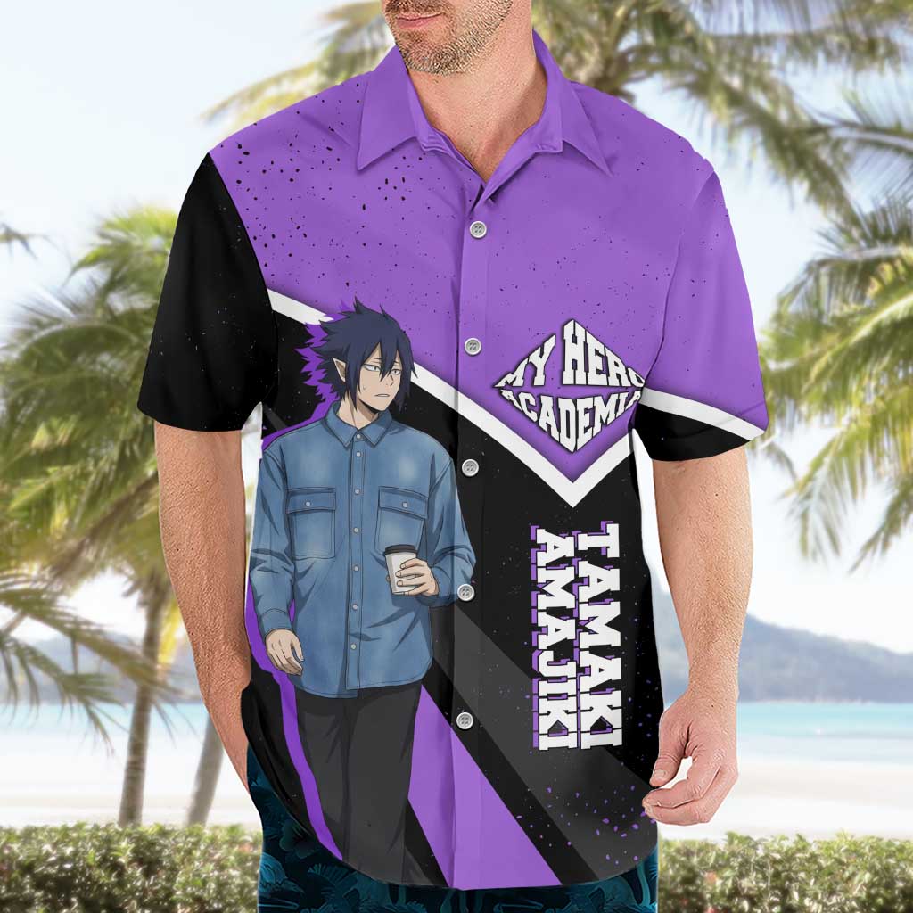 Tamaki Amajiki My Hero Academia Hawaiian Shirt Anime Grunge Splatter Graphic Style