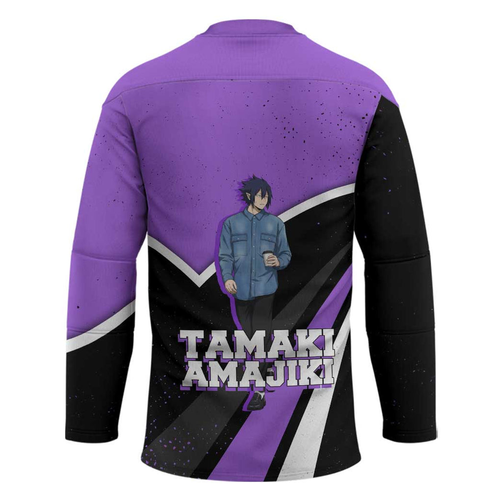 Tamaki Amajiki My Hero Academia Hockey Jersey Anime Grunge Splatter Graphic Style
