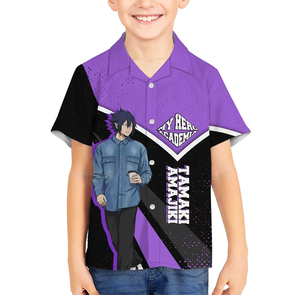 Tamaki Amajiki My Hero Academia Kid Hawaiian Shirt Anime Grunge Splatter Graphic Style