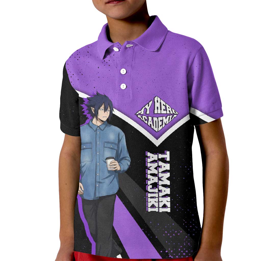 Tamaki Amajiki My Hero Academia Kid Polo Shirt Anime Grunge Splatter Graphic Style