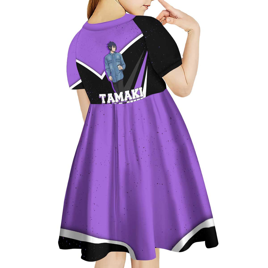 Tamaki Amajiki My Hero Academia Kid Short Sleeve Dress Anime Grunge Splatter Graphic Style