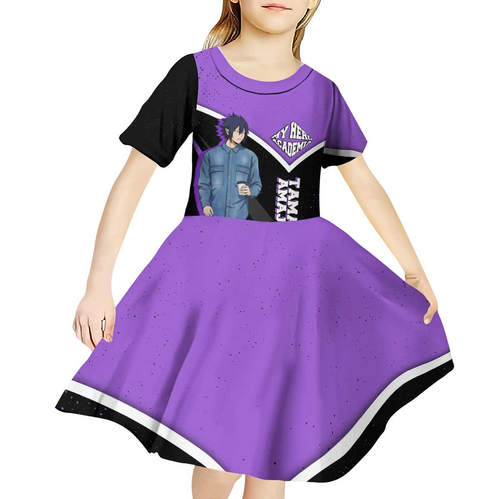 Tamaki Amajiki My Hero Academia Kid Short Sleeve Dress Anime Grunge Splatter Graphic Style