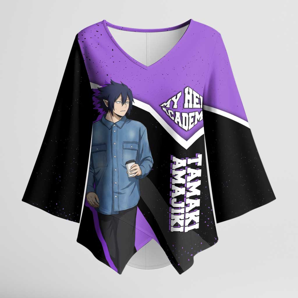 Tamaki Amajiki My Hero Academia Kimono Sleeve Blouse Anime Grunge Splatter Graphic Style