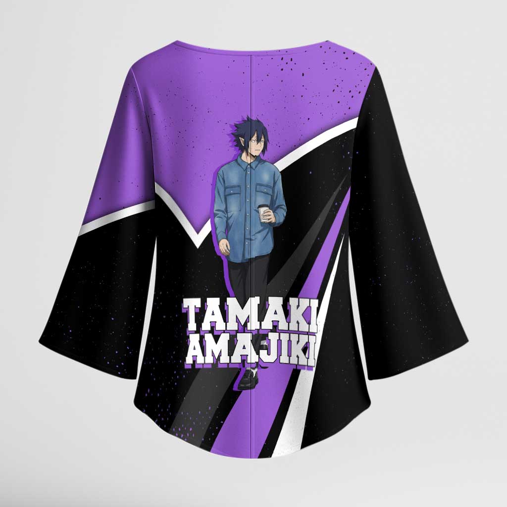 Tamaki Amajiki My Hero Academia Kimono Sleeve Blouse Anime Grunge Splatter Graphic Style