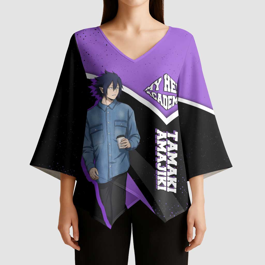 Tamaki Amajiki My Hero Academia Kimono Sleeve Blouse Anime Grunge Splatter Graphic Style