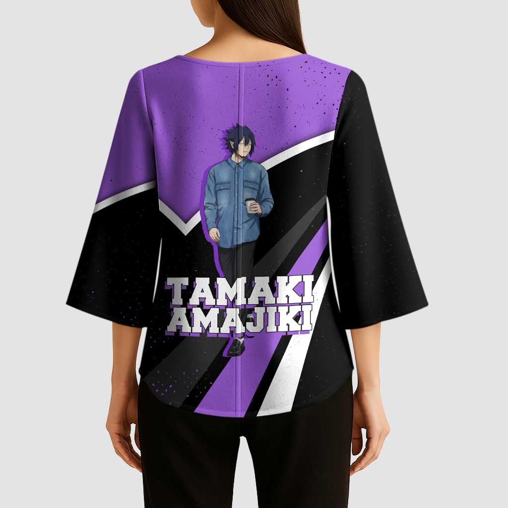 Tamaki Amajiki My Hero Academia Kimono Sleeve Blouse Anime Grunge Splatter Graphic Style