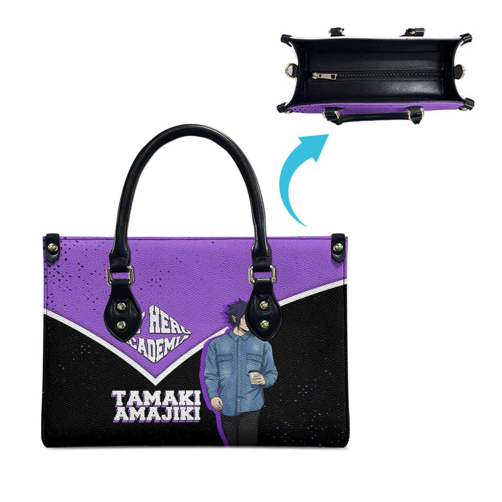 Tamaki Amajiki My Hero Academia Leather Bag Anime Grunge Splatter Graphic Style