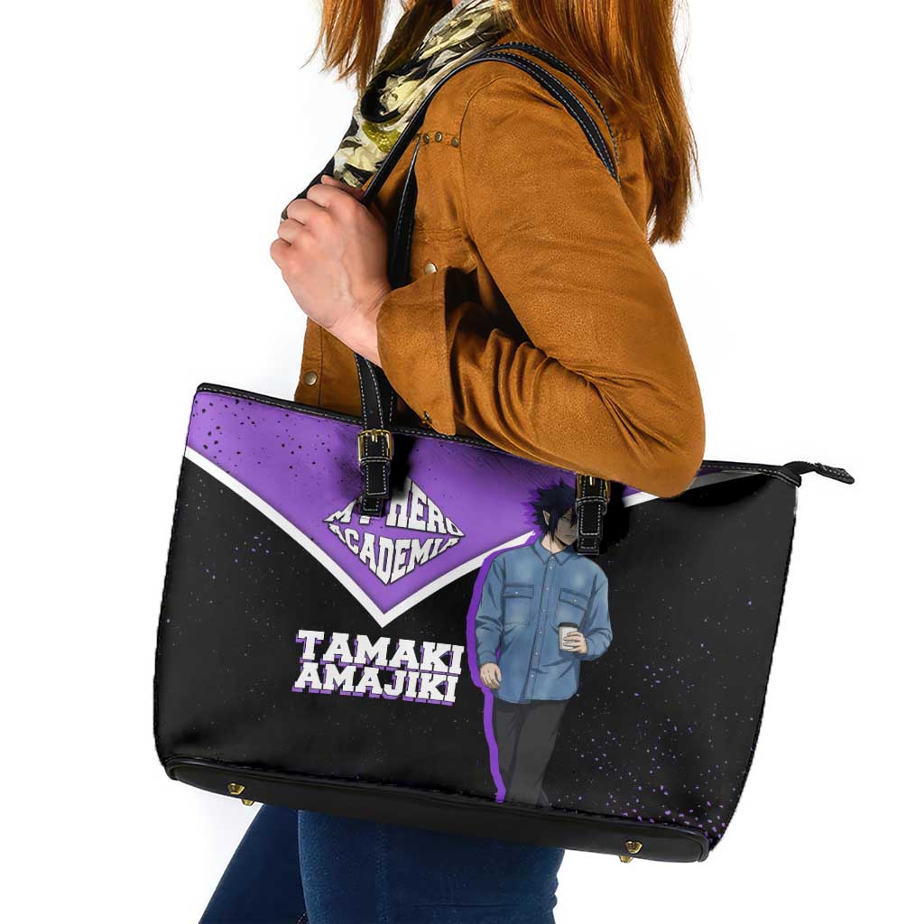 Tamaki Amajiki My Hero Academia Leather Tote Bag Anime Grunge Splatter Graphic Style