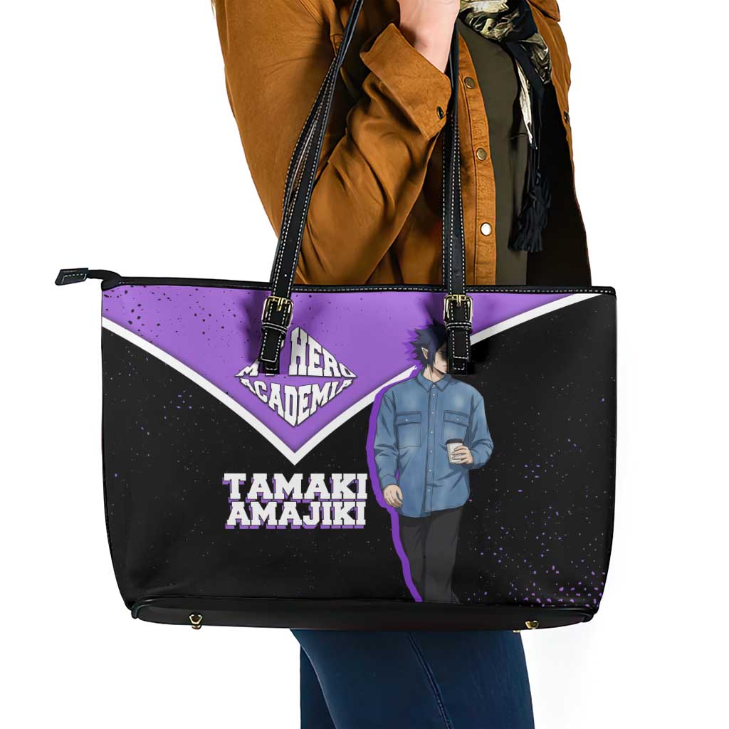 Tamaki Amajiki My Hero Academia Leather Tote Bag Anime Grunge Splatter Graphic Style