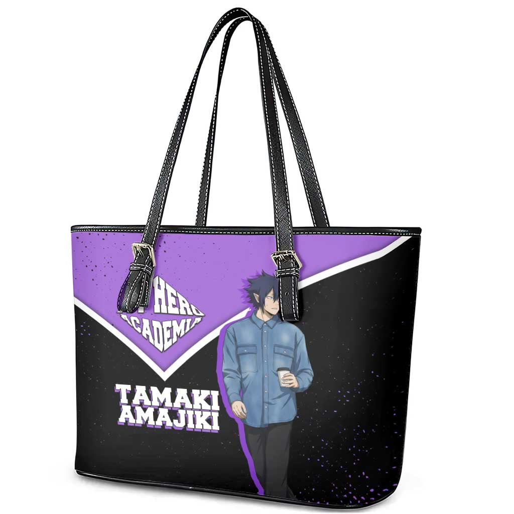 Tamaki Amajiki My Hero Academia Leather Tote Bag Anime Grunge Splatter Graphic Style