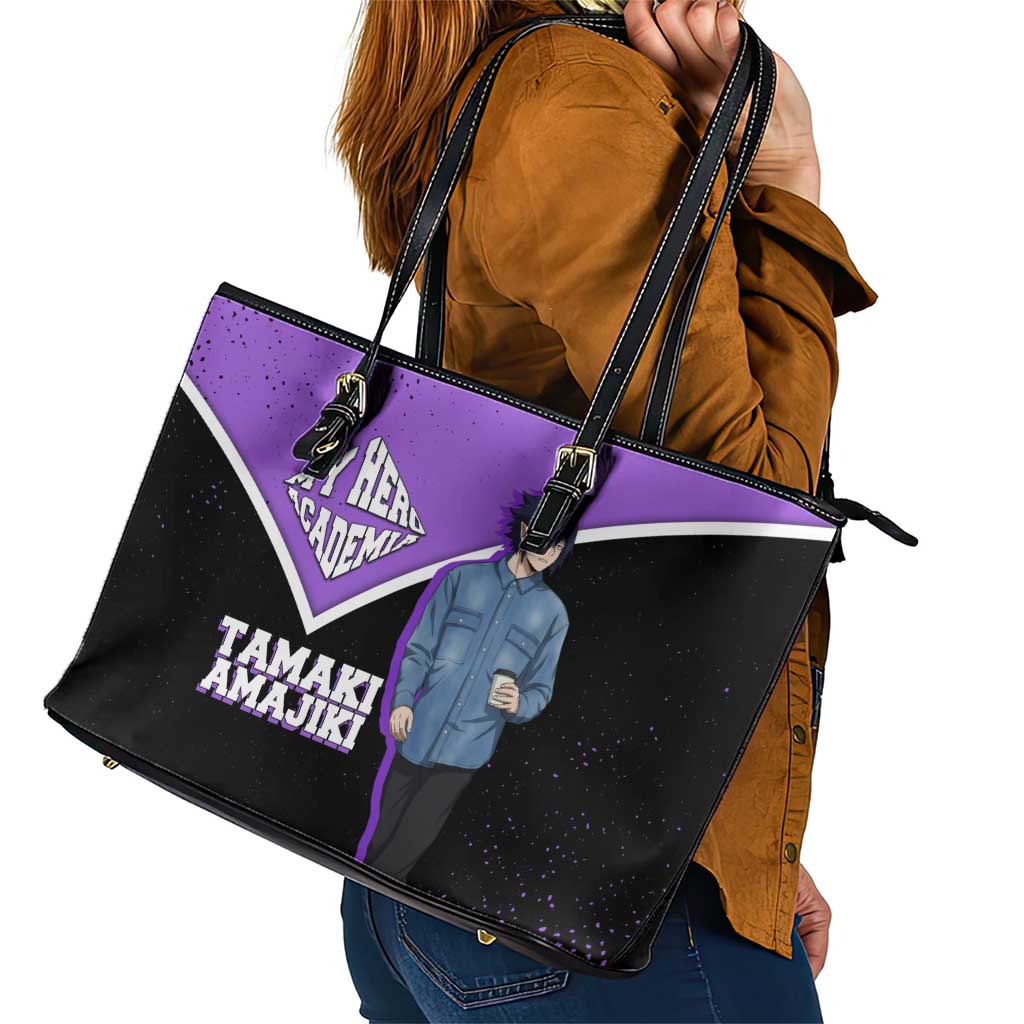 Tamaki Amajiki My Hero Academia Leather Tote Bag Anime Grunge Splatter Graphic Style