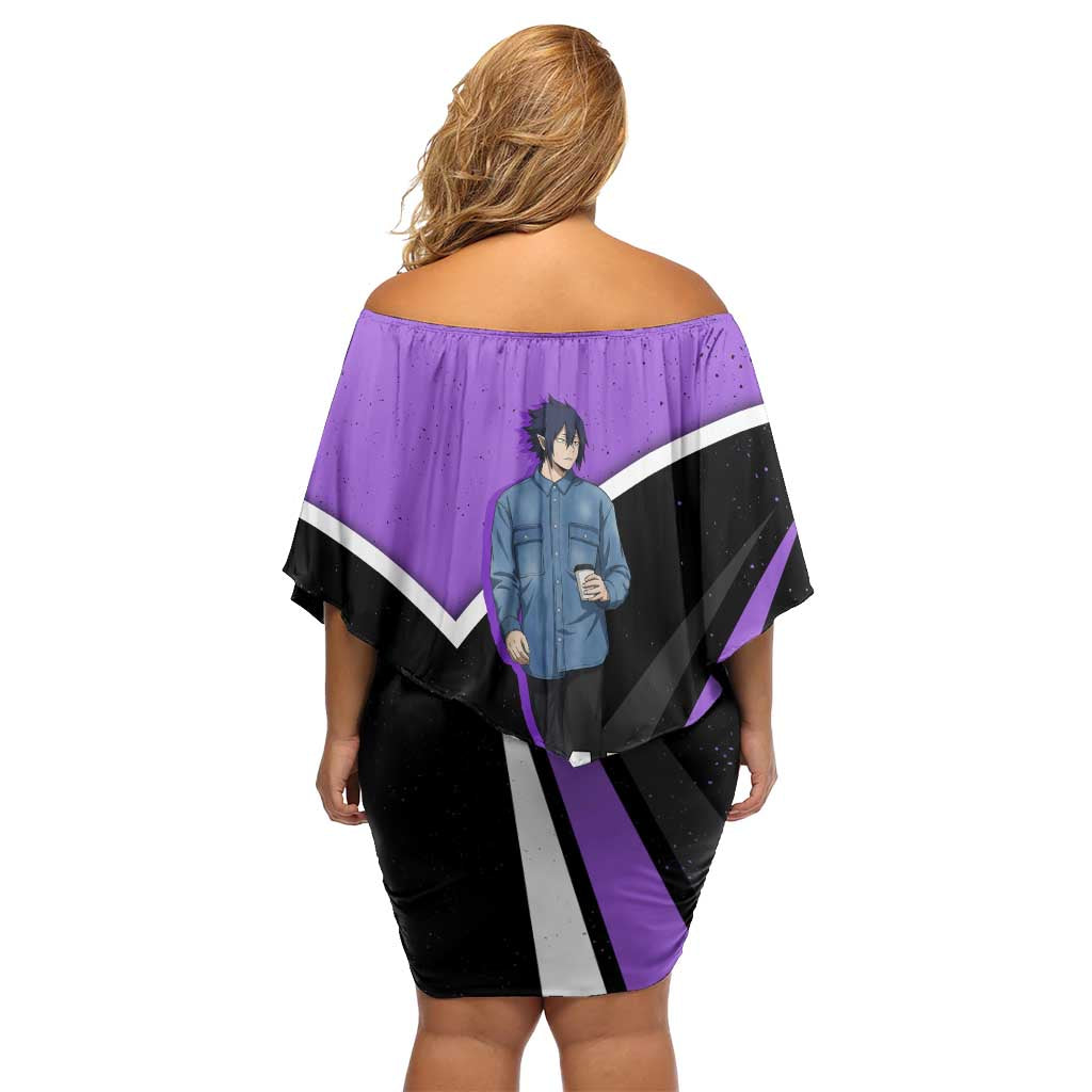 Tamaki Amajiki My Hero Academia Off Shoulder Short Dress Anime Grunge Splatter Graphic Style