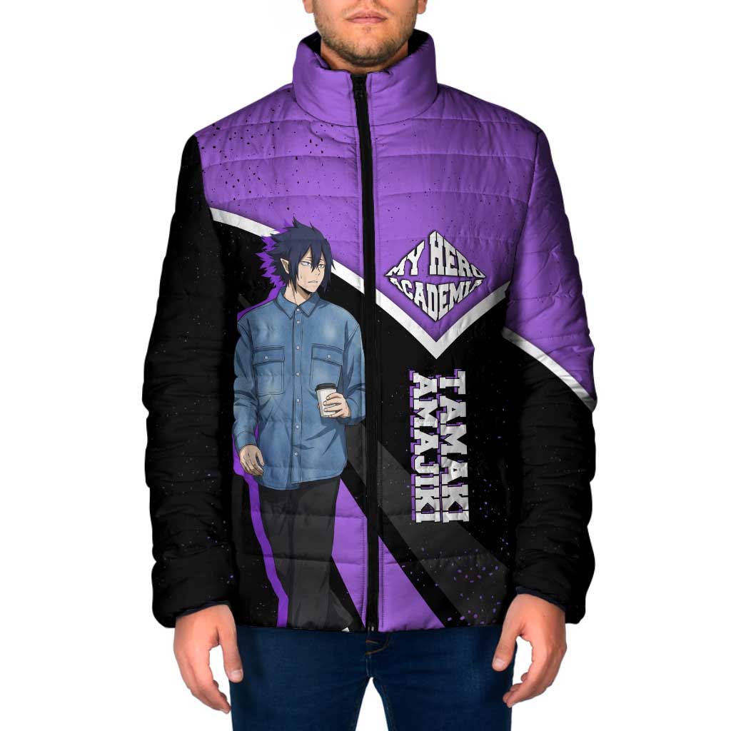 Tamaki Amajiki My Hero Academia Padded Jacket Anime Grunge Splatter Graphic Style