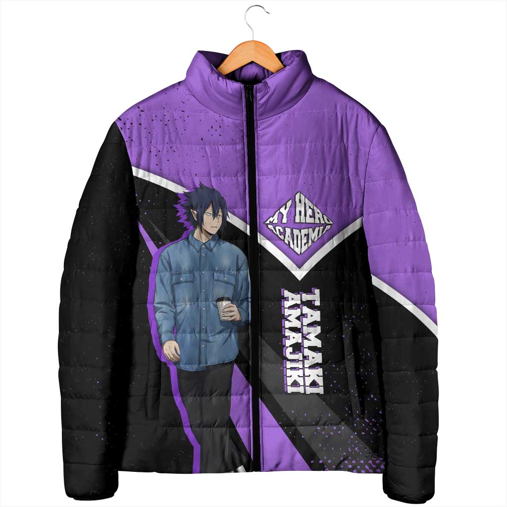 Tamaki Amajiki My Hero Academia Padded Jacket Anime Grunge Splatter Graphic Style