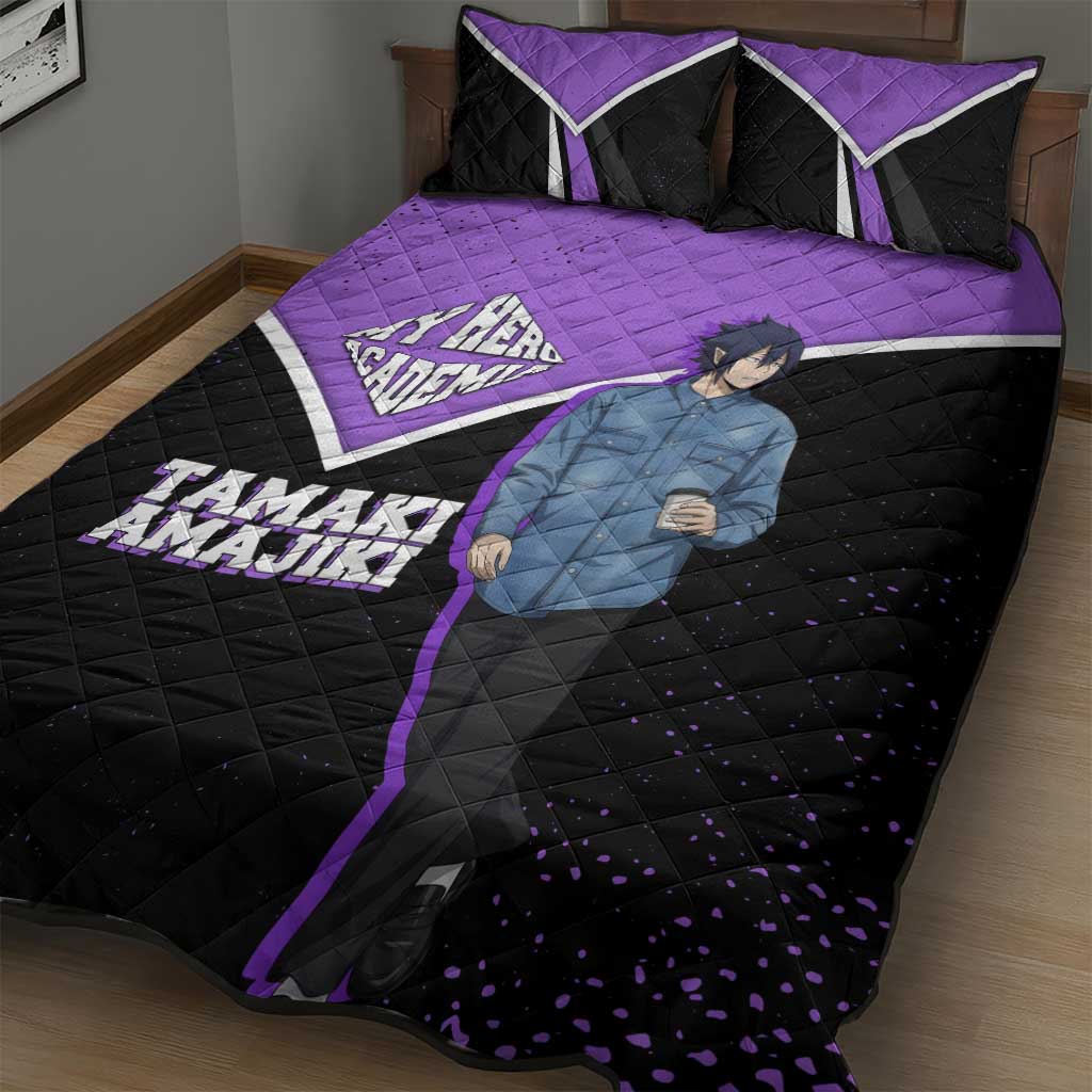 Tamaki Amajiki My Hero Academia Quilt Bed Set Anime Grunge Splatter Graphic Style