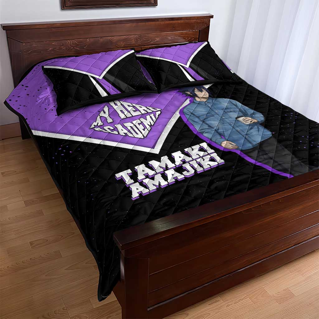 Tamaki Amajiki My Hero Academia Quilt Bed Set Anime Grunge Splatter Graphic Style