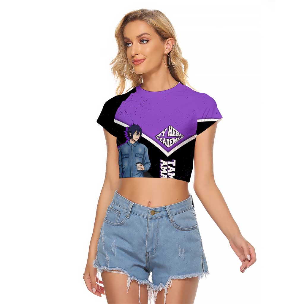 Tamaki Amajiki My Hero Academia Raglan Cropped T Shirt Anime Grunge Splatter Graphic Style