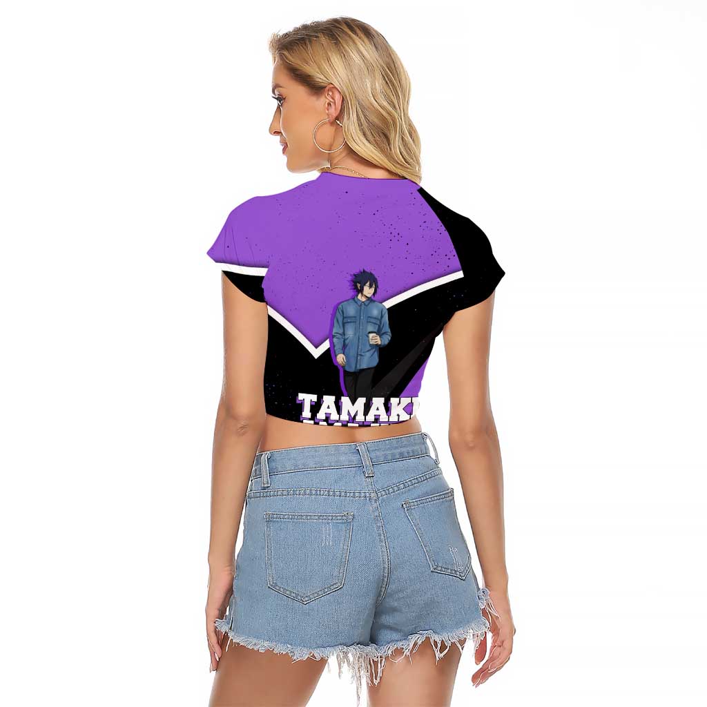 Tamaki Amajiki My Hero Academia Raglan Cropped T Shirt Anime Grunge Splatter Graphic Style