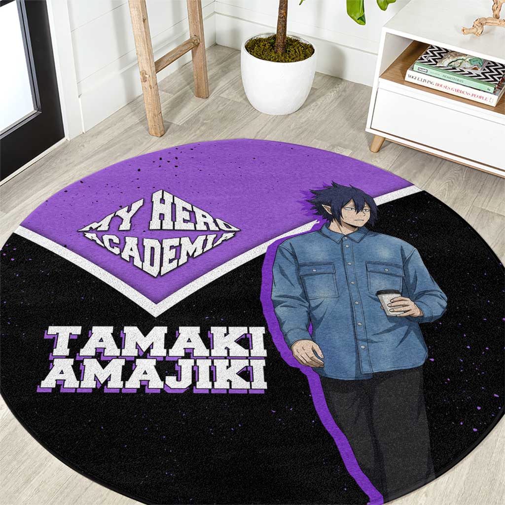 Tamaki Amajiki My Hero Academia Round Carpet Anime Grunge Splatter Graphic Style