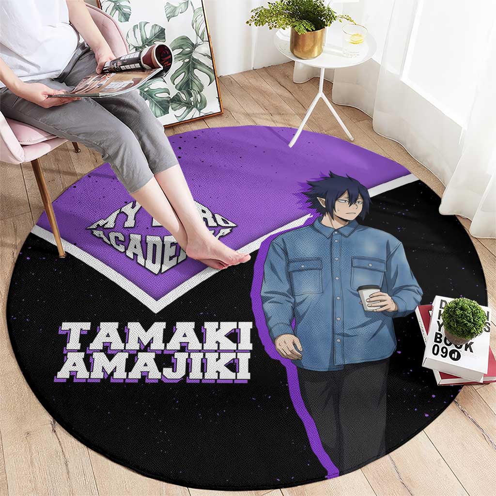 Tamaki Amajiki My Hero Academia Round Carpet Anime Grunge Splatter Graphic Style