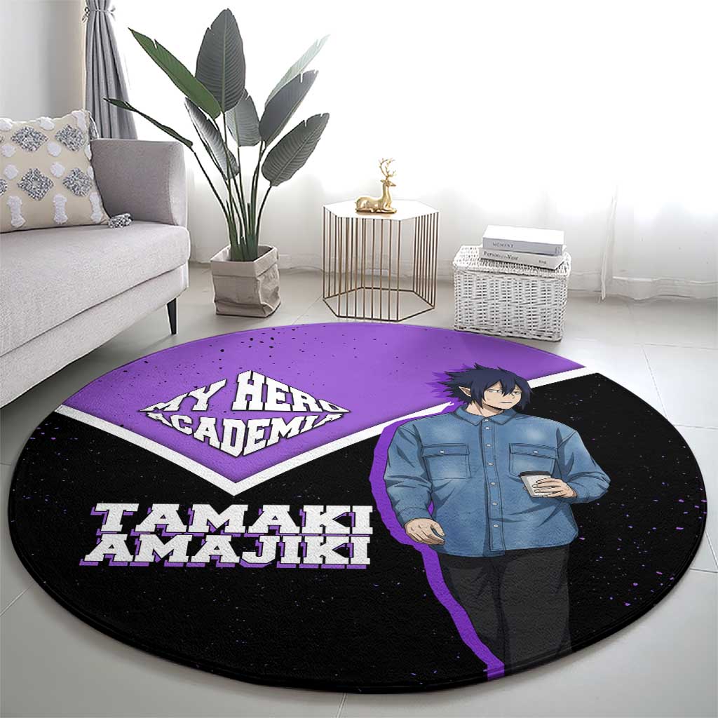 Tamaki Amajiki My Hero Academia Round Carpet Anime Grunge Splatter Graphic Style