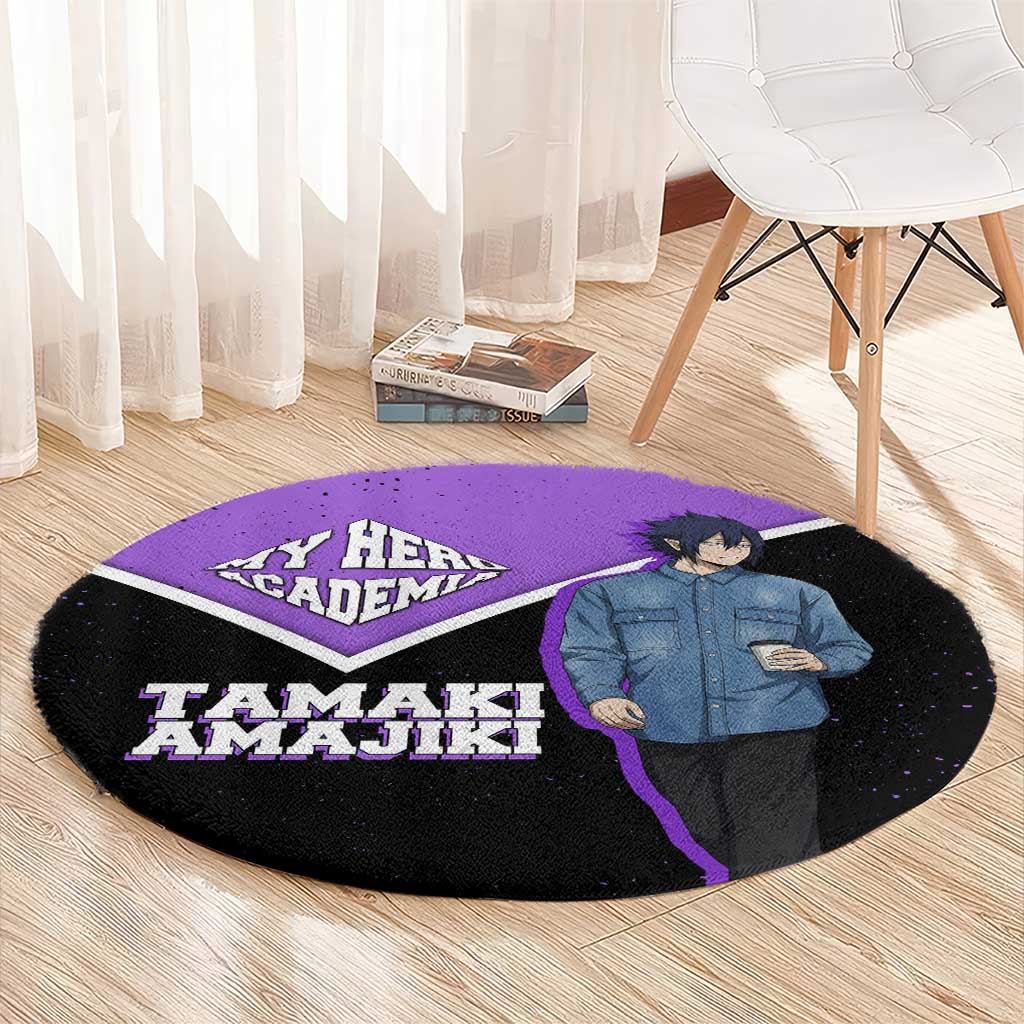 Tamaki Amajiki My Hero Academia Round Carpet Anime Grunge Splatter Graphic Style