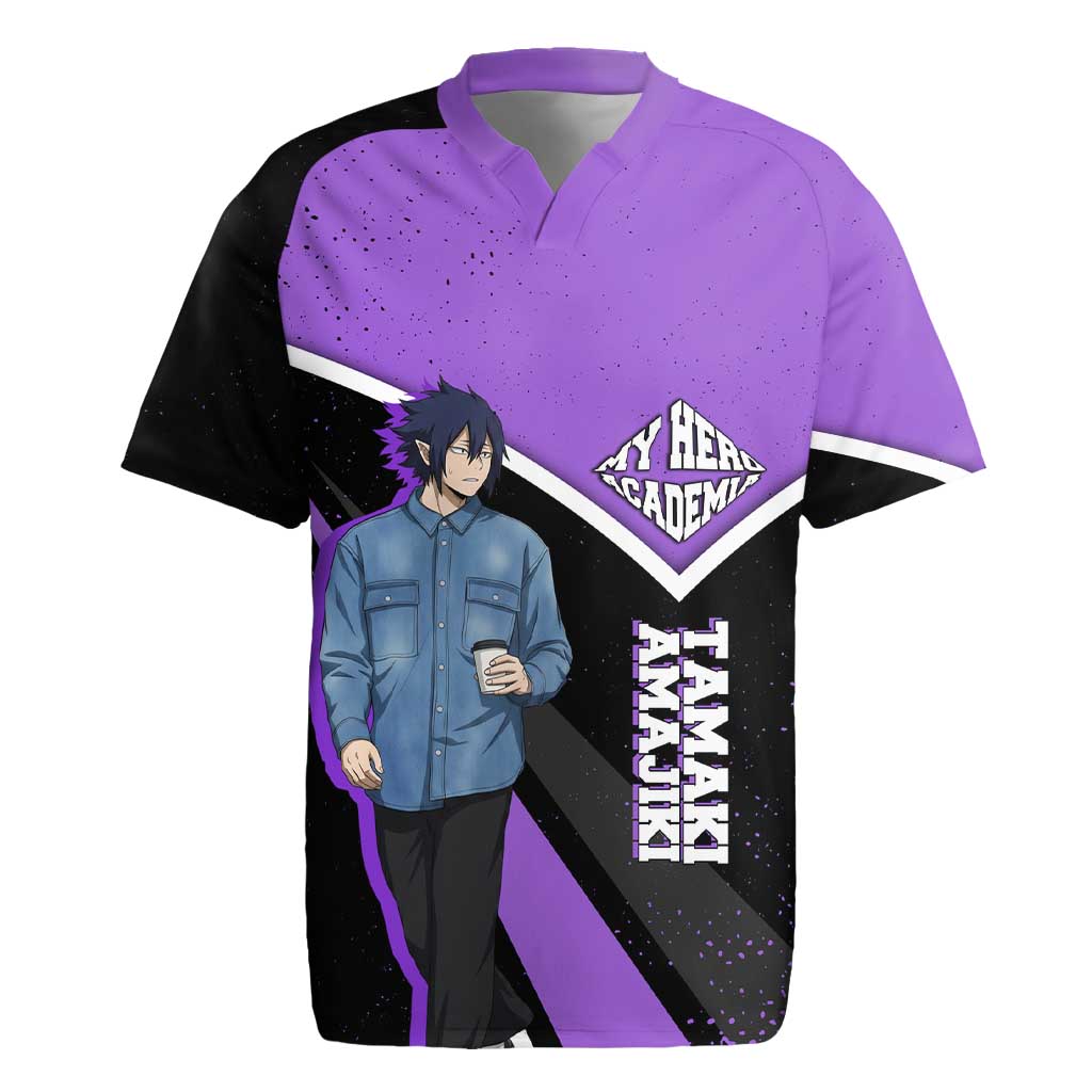 Tamaki Amajiki My Hero Academia Rugby Jersey Anime Grunge Splatter Graphic Style