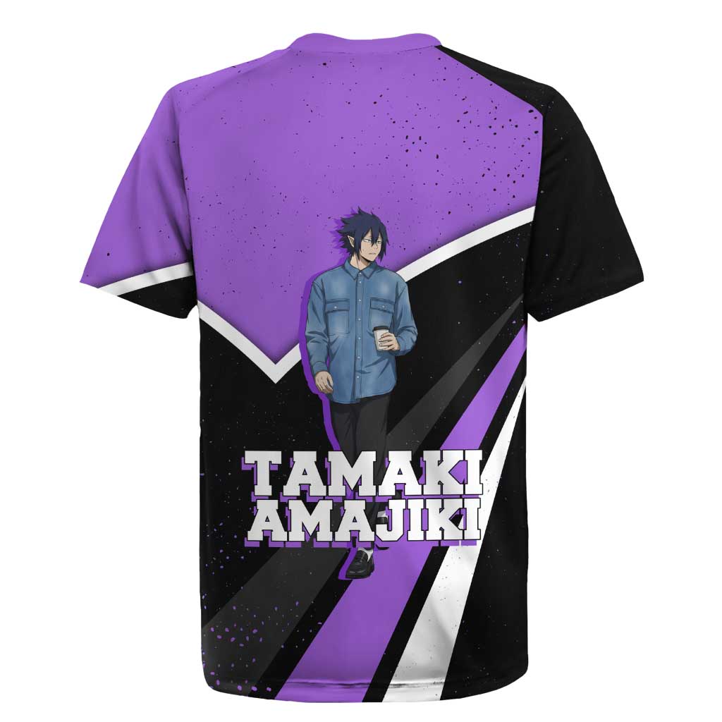 Tamaki Amajiki My Hero Academia Rugby Jersey Anime Grunge Splatter Graphic Style