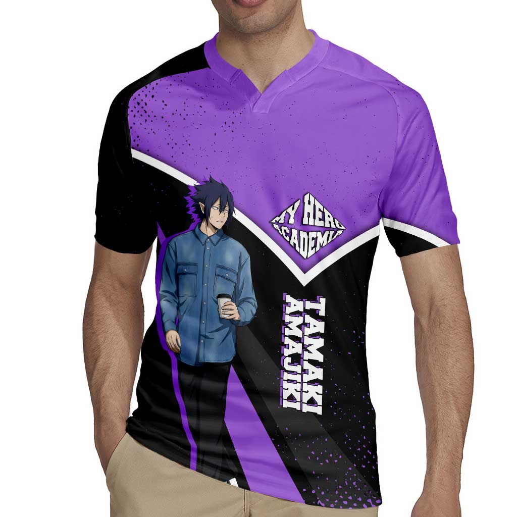 Tamaki Amajiki My Hero Academia Rugby Jersey Anime Grunge Splatter Graphic Style