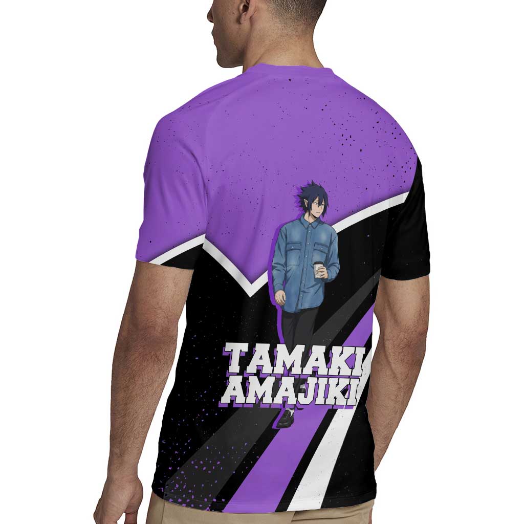 Tamaki Amajiki My Hero Academia Rugby Jersey Anime Grunge Splatter Graphic Style