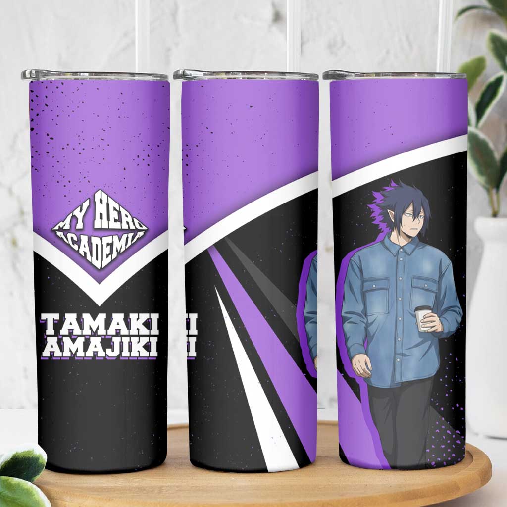 Tamaki Amajiki My Hero Academia Skinny Tumbler Anime Grunge Splatter Graphic Style