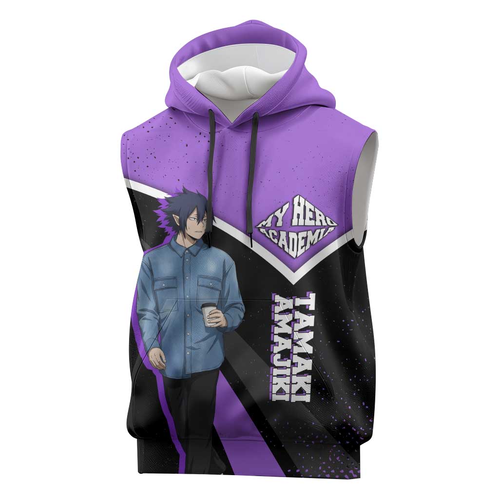 Tamaki Amajiki My Hero Academia Sleeveless Hoodie Anime Grunge Splatter Graphic Style