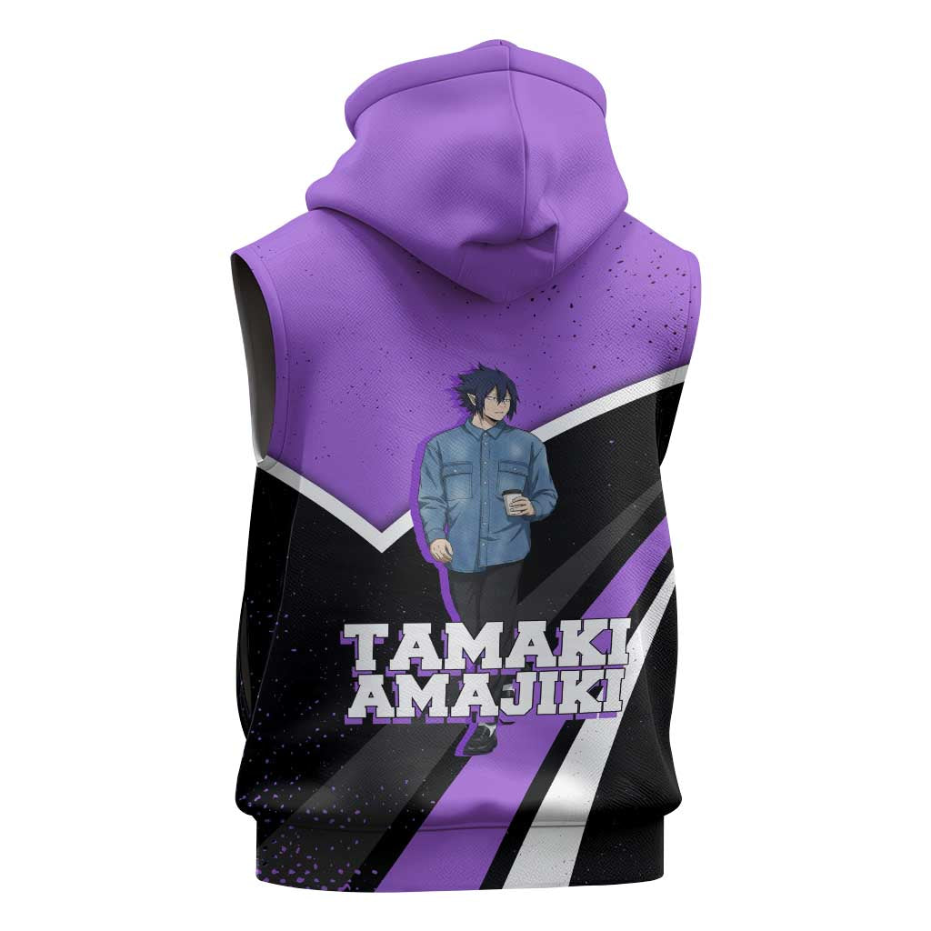 Tamaki Amajiki My Hero Academia Sleeveless Hoodie Anime Grunge Splatter Graphic Style