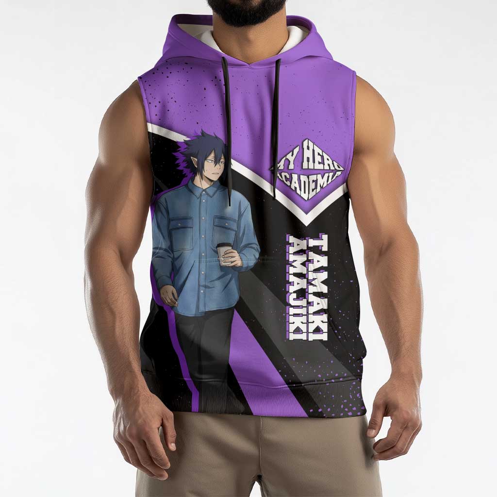 Tamaki Amajiki My Hero Academia Sleeveless Hoodie Anime Grunge Splatter Graphic Style