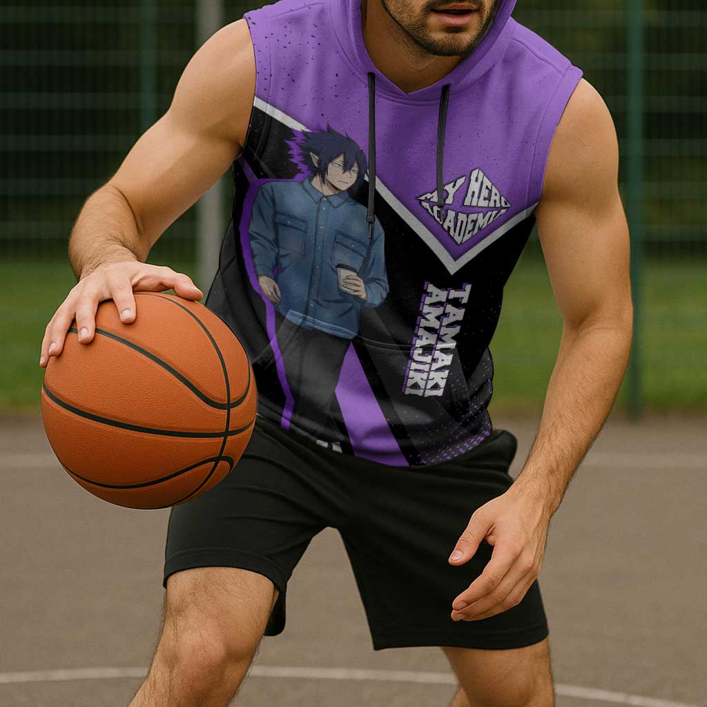 Tamaki Amajiki My Hero Academia Sleeveless Hoodie Anime Grunge Splatter Graphic Style
