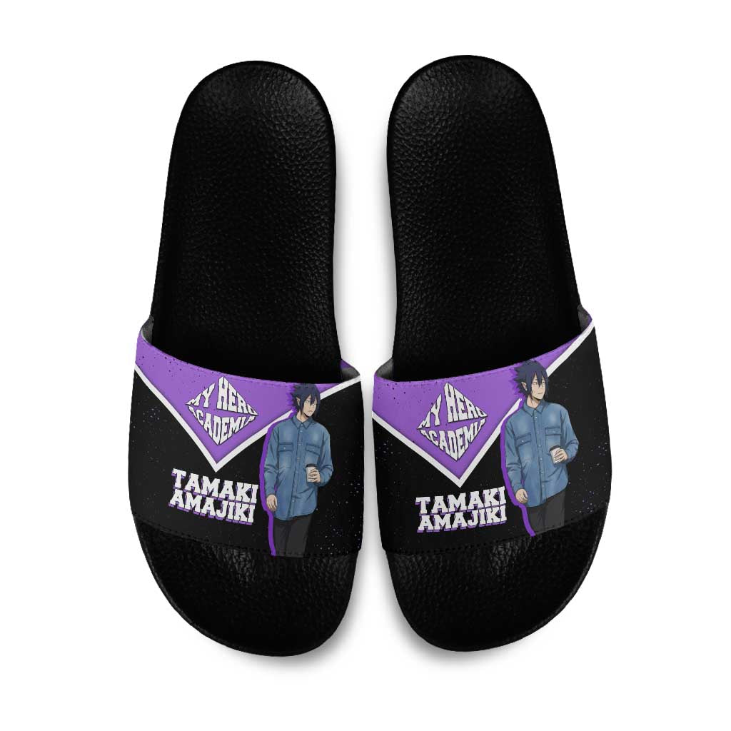 Tamaki Amajiki My Hero Academia Slide Sandals Anime Grunge Splatter Graphic Style