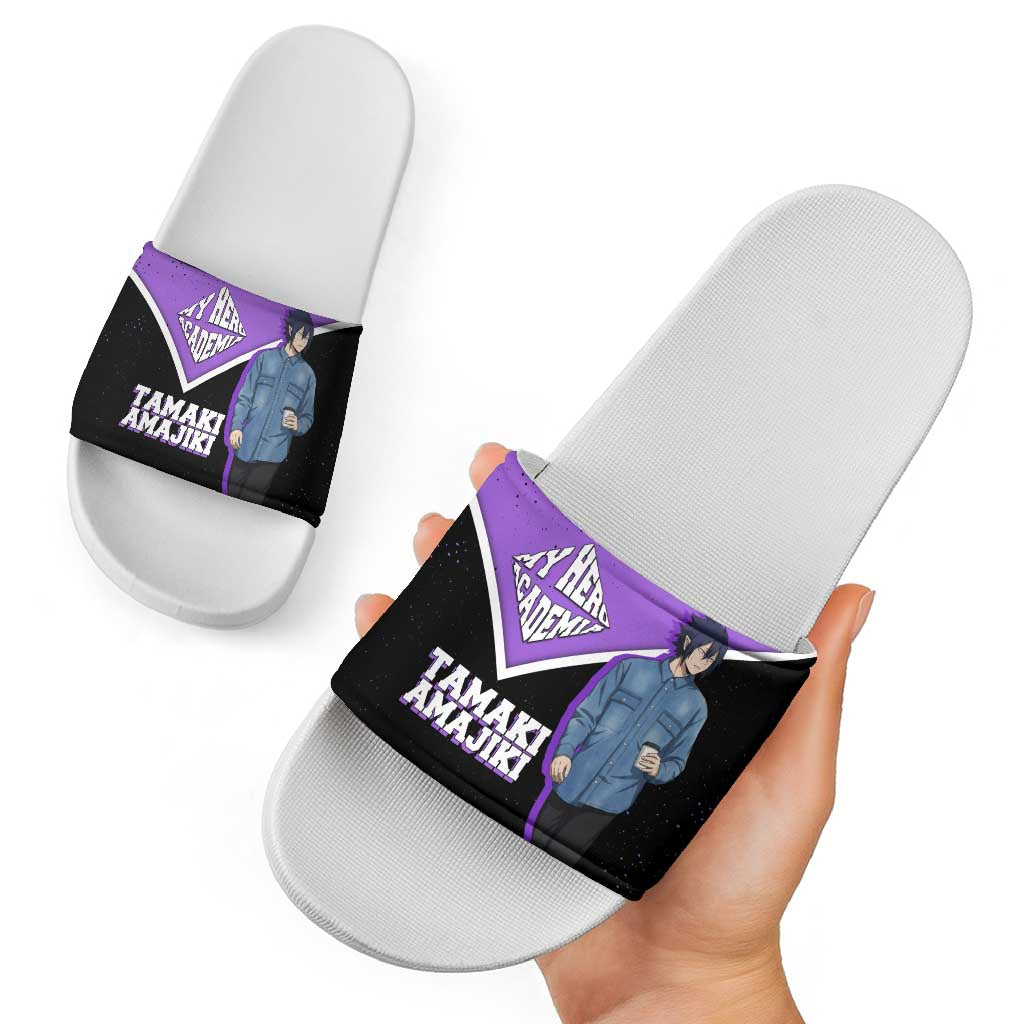 Tamaki Amajiki My Hero Academia Slide Sandals Anime Grunge Splatter Graphic Style