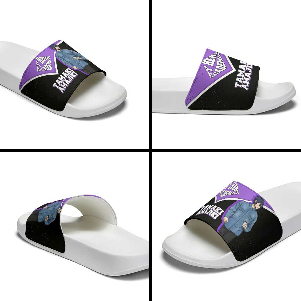 Tamaki Amajiki My Hero Academia Slide Sandals Anime Grunge Splatter Graphic Style