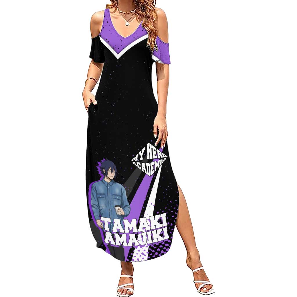 Tamaki Amajiki My Hero Academia Summer Maxi Dress Anime Grunge Splatter Graphic Style