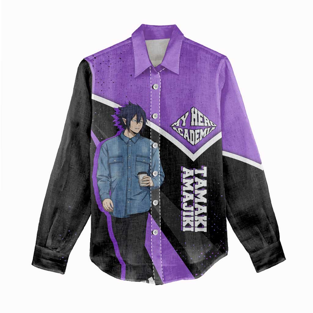 Tamaki Amajiki My Hero Academia Women Casual Shirt Anime Grunge Splatter Graphic Style