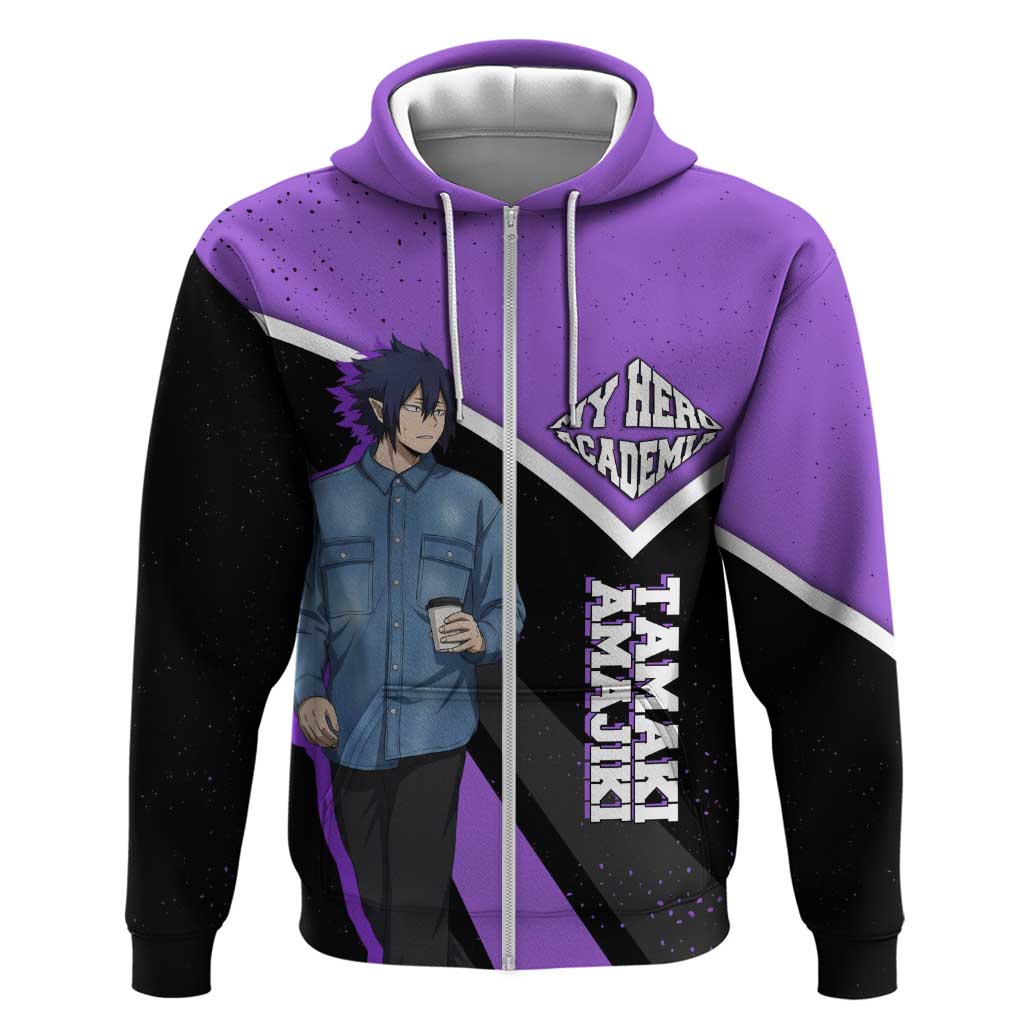 Tamaki Amajiki My Hero Academia Zip Hoodie Anime Grunge Splatter Graphic Style