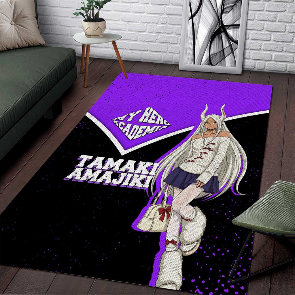 Mirko My Hero Academia Area Rug Anime Grunge Splatter Graphic Style