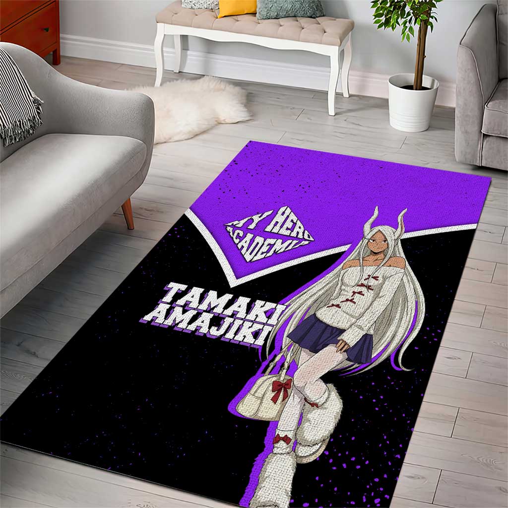 Mirko My Hero Academia Area Rug Anime Grunge Splatter Graphic Style