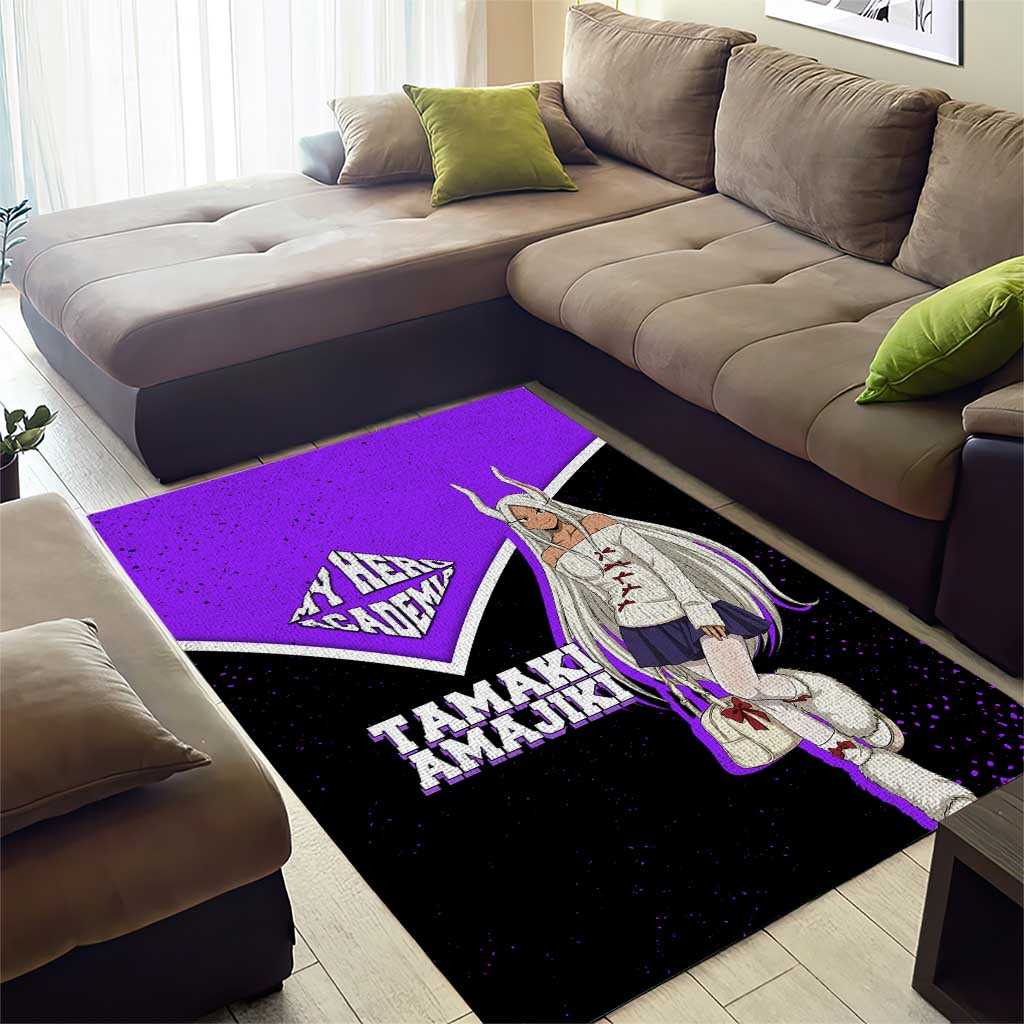 Mirko My Hero Academia Area Rug Anime Grunge Splatter Graphic Style