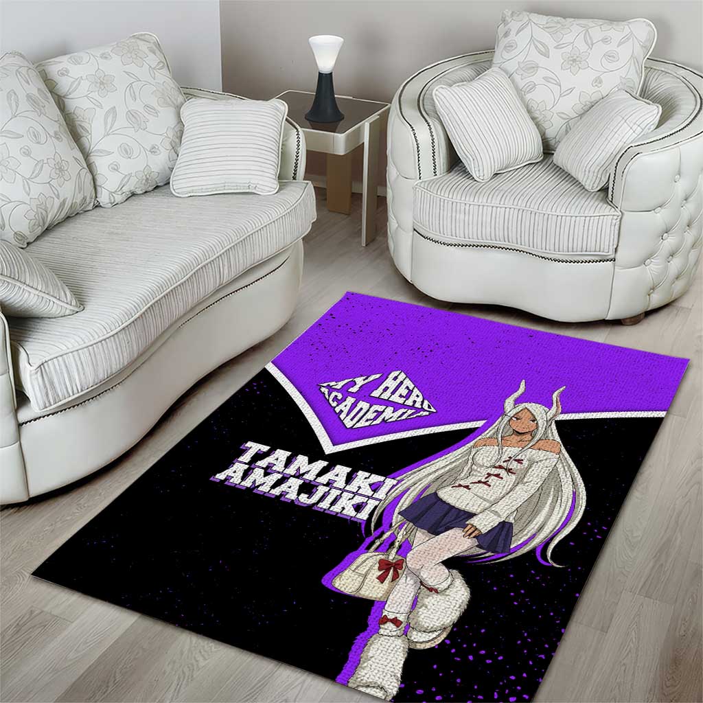 Mirko My Hero Academia Area Rug Anime Grunge Splatter Graphic Style