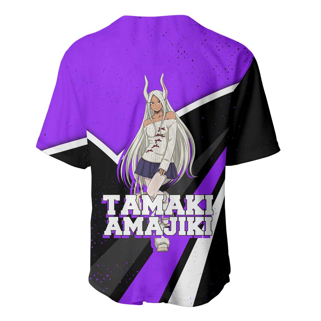 Mirko My Hero Academia Baseball Jersey Anime Grunge Splatter Graphic Style